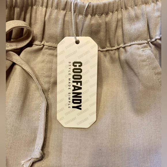 NWT - Coofandy Linen Blend Pants, sz L - Picture 4 of 7